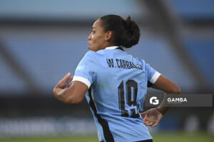 Wendy Carballo, de Uruguay, Conmebol Liga de Naciones Femenina . Estadio Centenario.