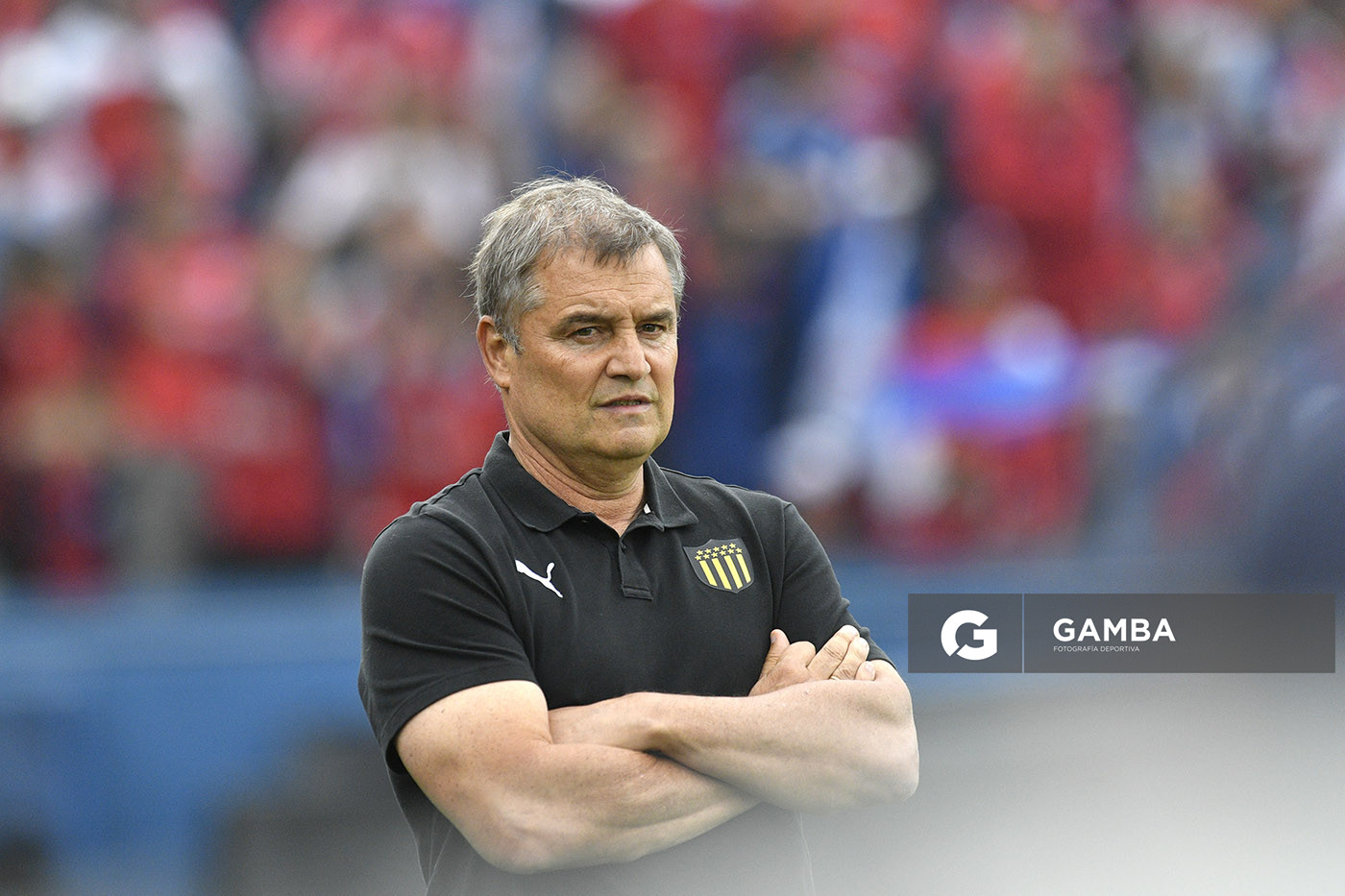 Diego Aguirre, director técnico de Peñarol, Liga AUF Uruguaya. Estadio Gran Parque Central.