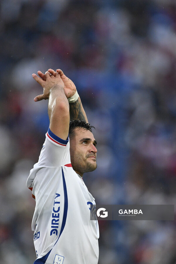 Maximiliano Gómez, de Nacional, Liga AUF Uruguaya. Estadio Gran Parque Central.