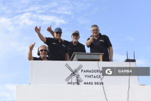 Román Nappa, Gustavo Castro, José Pastorino y Enrique Farina, Campeonato Minuano. Estadio La Bombonera Roja.