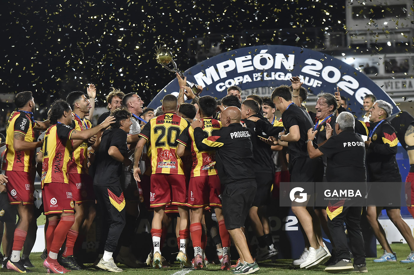 Progreso Campeón. Copa de la Liga AUF 2026. Estadio Parque Alfredo V. Viera.