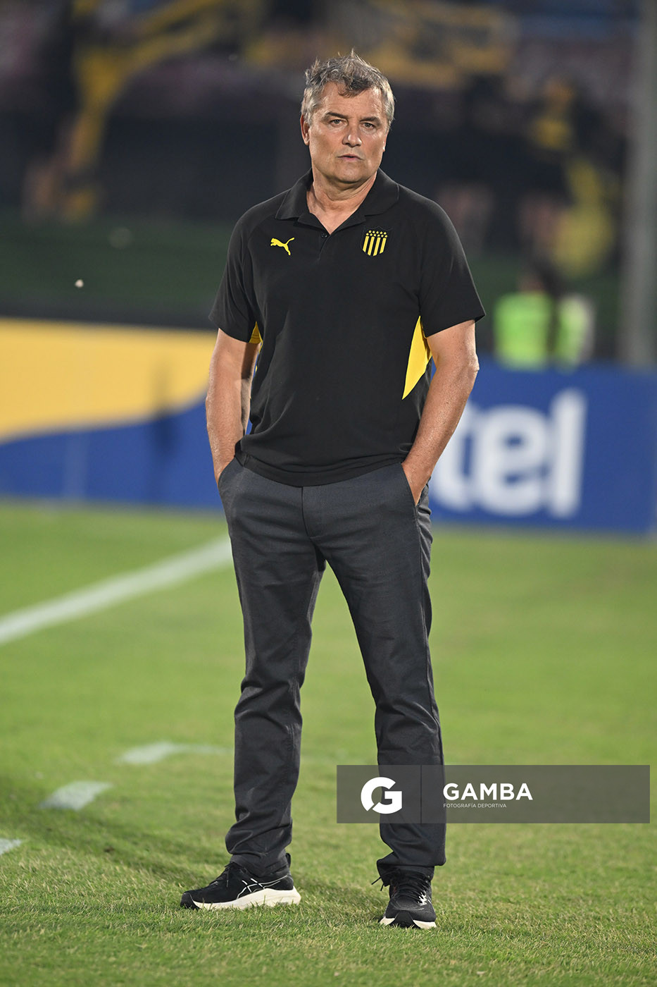 Diego Aguirre, director técnico de Peñarol, Supercopa Uruguaya 2026. Estadio Centenario.