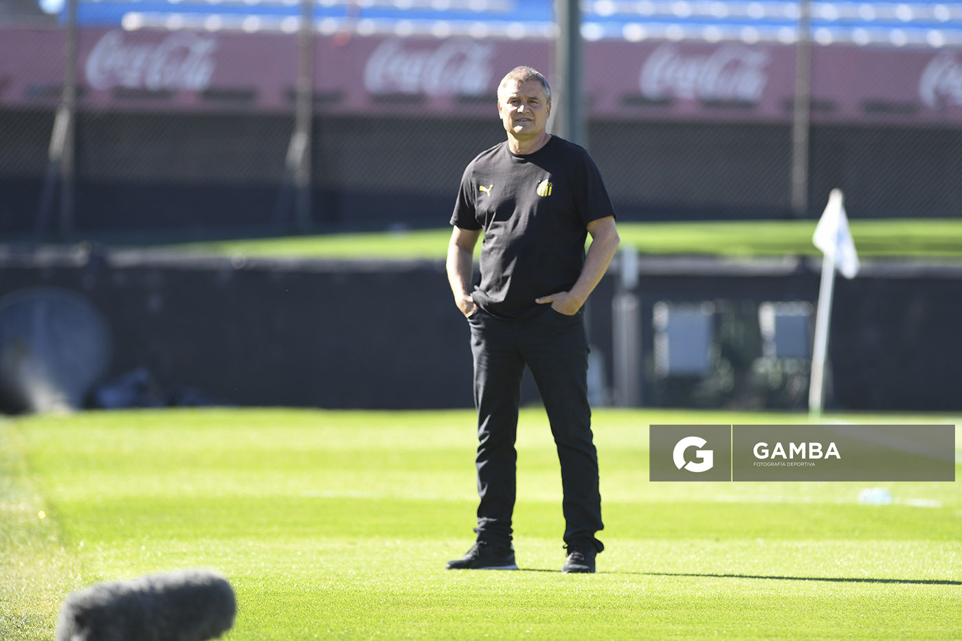 Diego Aguirre, director técnico de Peñarol, Torneo Clausura. Estadio Centenario.
