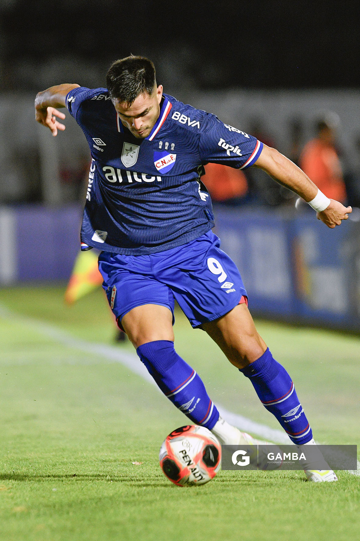 Maximiliano Gómez, de Nacional, Liga AUF Uruguaya 2026 «Juan Carlos De Lima». Estadio Campeones Olímpicos.