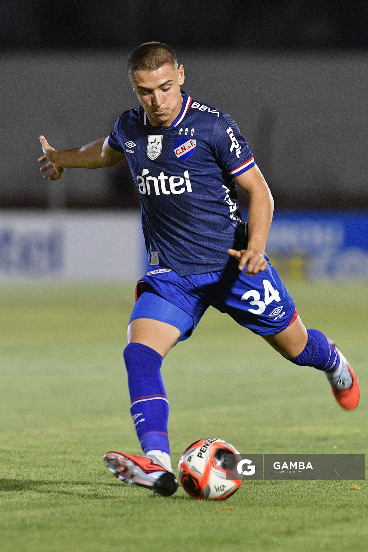 Federico Bais, de Nacional, Liga AUF Uruguaya 2026 «Juan Carlos De Lima». Estadio Campeones Olímpicos.