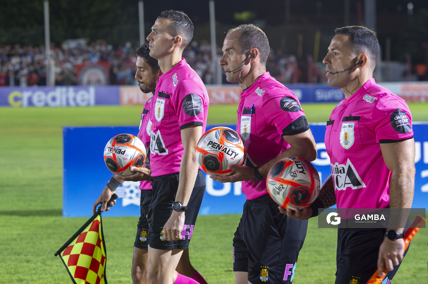 Andrés Matonte, árbitro central, Liga AUF Uruguaya 2026 «Juan Carlos De Lima». Estadio Campeones Olímpicos.