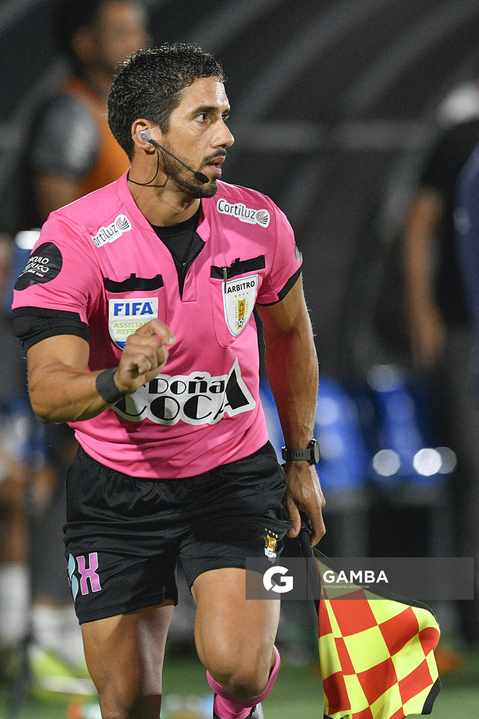 Pablo Llarena, primer árbitro asistente, Liga AUF Uruguaya 2026 «Juan Carlos De Lima». Estadio Domingo Burgueño.