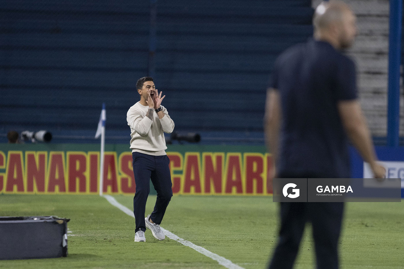 Cristian Chambian, director técnico de Racing, Liga AUF Uruguaya 2026 «Juan Carlos De Lima». Estadio Gran Parque Central.