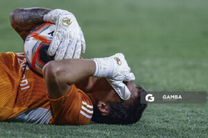 Facundo Machado, golero de Racing, Liga AUF Uruguaya 2026 «Juan Carlos De Lima». Estadio Gran Parque Central.