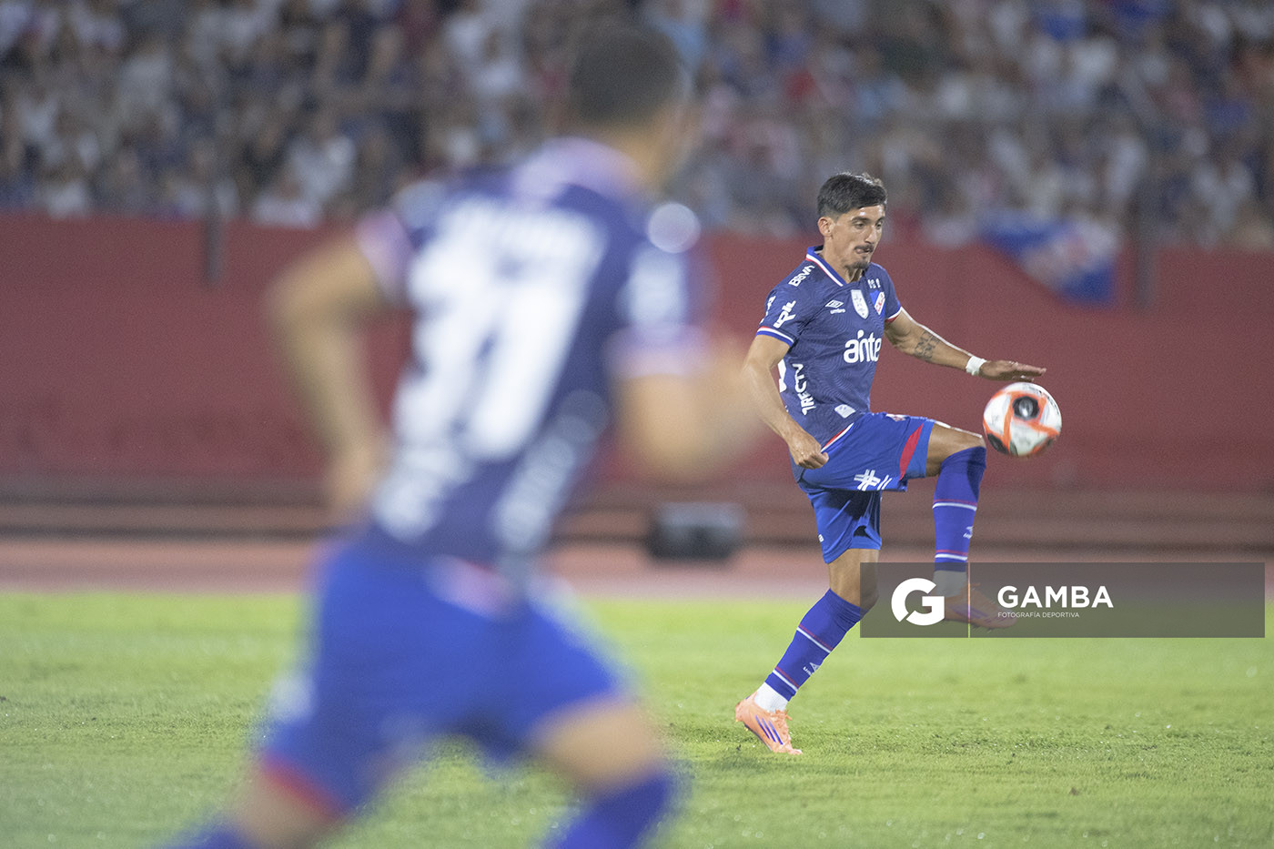 Lucas Rodríguez, de Nacional, Liga AUF Uruguaya 2026 «Juan Carlos De Lima». Estadio Silvestre O. Landoni.