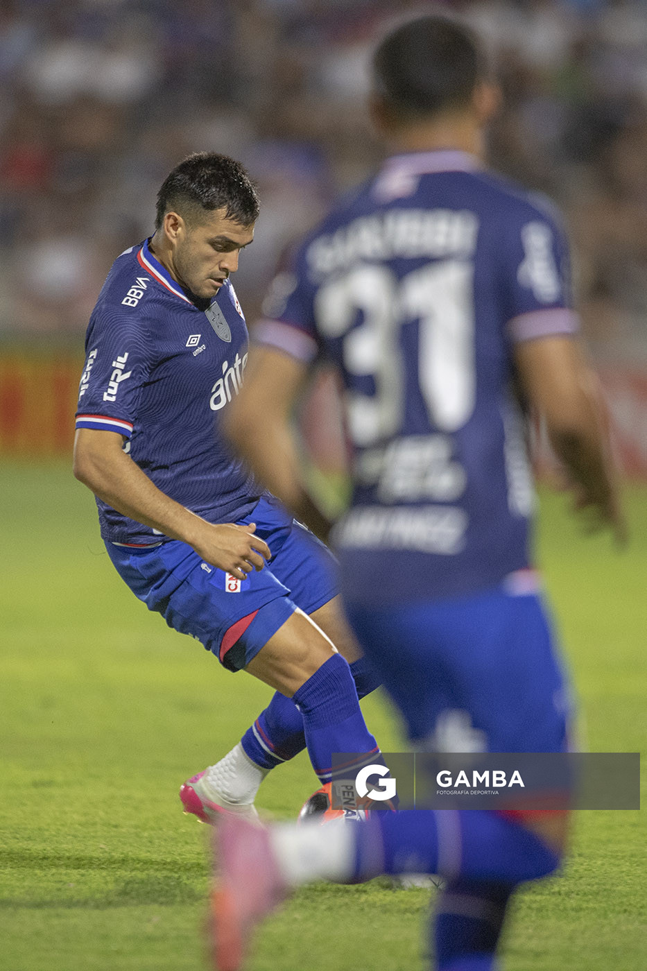 Maximiliano Gómez, de Nacional, Liga AUF Uruguaya 2026 «Juan Carlos De Lima». Estadio Silvestre O. Landoni.