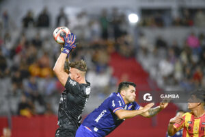 Andrés Mehring, golero de Progreso, Liga AUF Uruguaya 2026 «Juan Carlos De Lima». Estadio Silvestre O. Landoni.