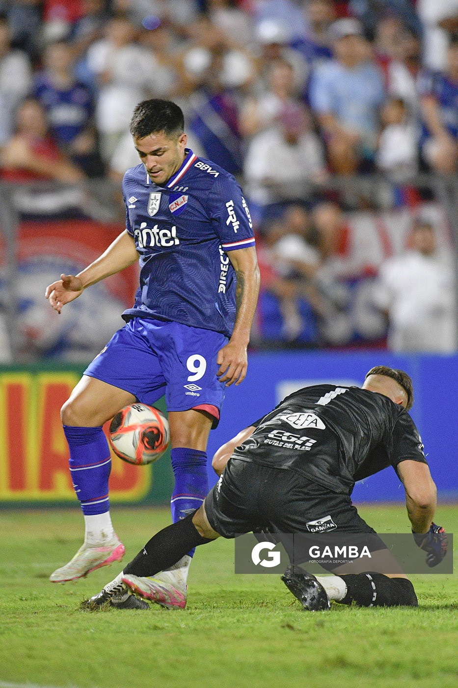 Maximiliano Gómez, de Nacional, Liga AUF Uruguaya 2026 «Juan Carlos De Lima». Estadio Silvestre O. Landoni.