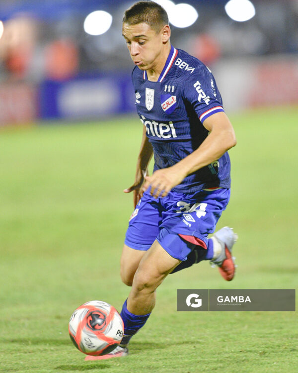 Federico Bais, de Nacional, Liga AUF Uruguaya 2026 «Juan Carlos De Lima». Estadio Silvestre O. Landoni.