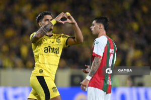 Matías Arezo, de Peñarol, Liga AUF Uruguaya 2026 «Juan Carlos De Lima». Estadio Campeón del Siglo.