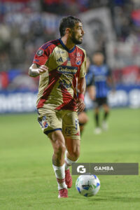 Francisco Fydriszewski, de Independiente Medellín, Copa Conmebol Libertadores. Estadio Parque Alfredo V. Viera.