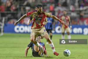 Francisco Fydriszewski, de Independiente Medellín, Copa Conmebol Libertadores. Estadio Parque Alfredo V. Viera.