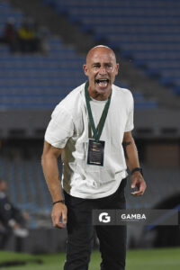 Sebastián Méndez, director técnico de Juventud, Copa Conmebol Libertadores. Estadio Centenario.