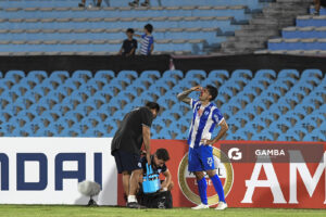 Emmanuel Mas, de Juventud, Copa Conmebol Libertadores. Estadio Centenario.