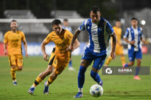 Agustín Alaníz, de Juventud, Copa Conmebol Libertadores. Estadio Parque Alfredo V. Viera.