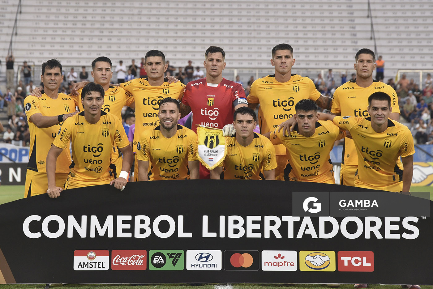 Titulares de Guaraní. Copa Conmebol Libertadores. Estadio Parque Alfredo V. Viera.