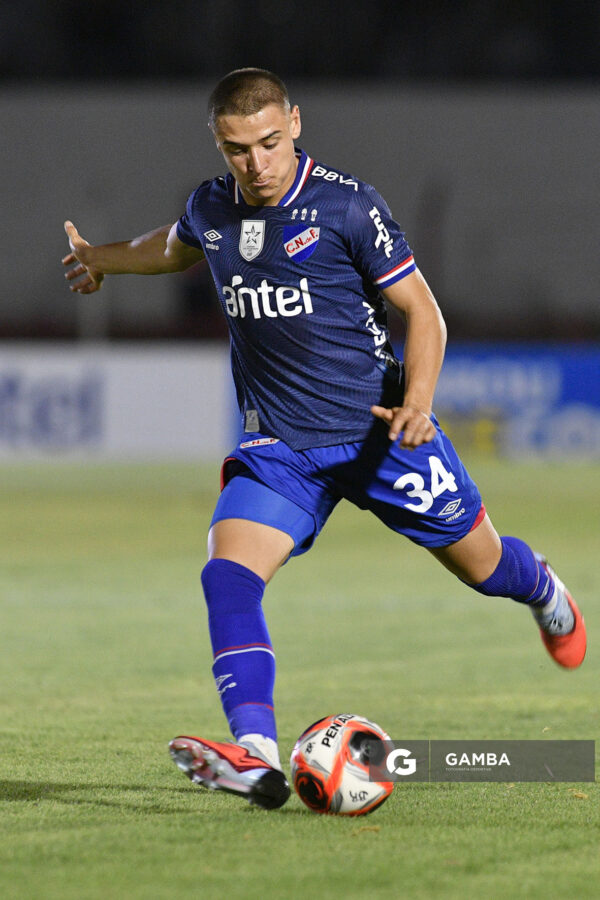 Federico Bais, de Nacional, Liga AUF Uruguaya 2026 «Juan Carlos De Lima». Estadio Campeones Olímpicos.
