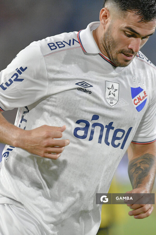 Maximiliano Gómez, de Nacional, Liga AUF Uruguaya 2026. Estadio Gran Parque Central.