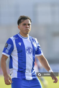 Alejo Cruz, de Juventud, Liga AUF Uruguaya 2026. Estadio Parque Artigas.