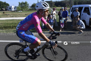 Richard Mascaraña, de CC Alas Rojas de Santa Lucía. 81ª Vuelta Ciclista del Uruguay.
