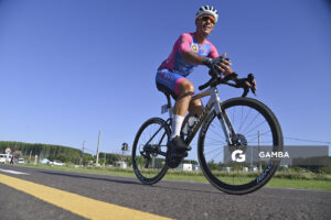 Richard Mascaraña, de CC Alas Rojas de Santa Lucía. 81ª Vuelta Ciclista del Uruguay.