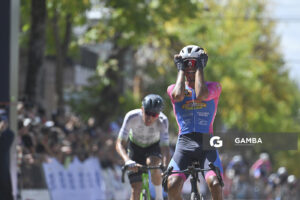 Mateo Mascaraña, de CC Alas Rojas de Santa Lucía. 81ª Vuelta Ciclista del Uruguay.