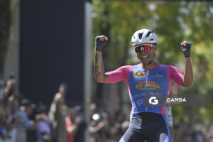 Mateo Mascaraña, de CC Alas Rojas de Santa Lucía. 81ª Vuelta Ciclista del Uruguay.