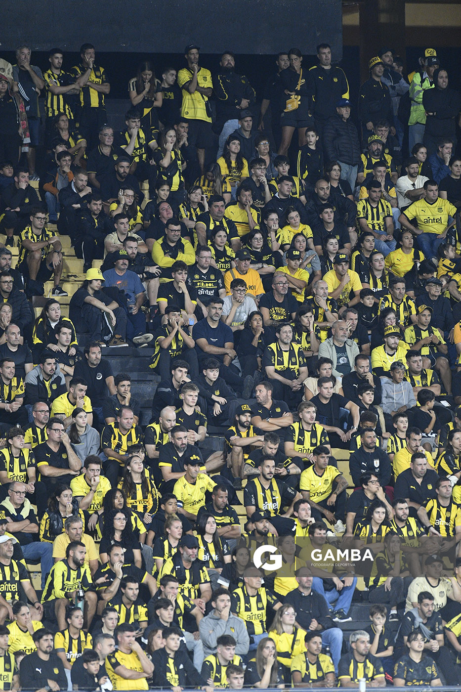 Hinchas de Peñarol. Liga AUF Uruguaya. Estadio Campeón del Siglo.