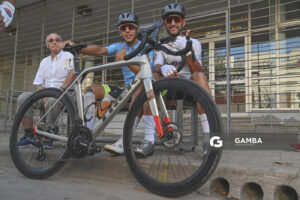 Felipe Reyes y Agustín Alonso, de Club Náutico y de Pesca Boca de Cufré. 81ª Vuelta Ciclista del Uruguay.