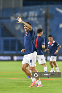 Maximiliano Gómez, de Nacional, Liga AUF Uruguaya. Estadio Gran Parque Central.