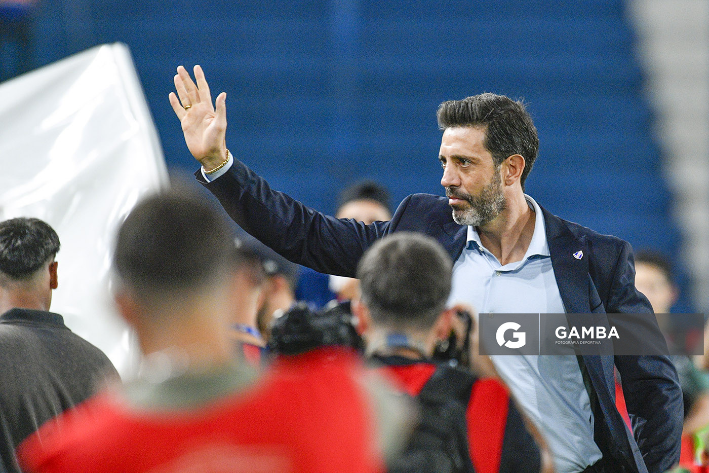 Jorge Bava, director técnico de Nacional, Liga AUF Uruguaya. Estadio Gran Parque Central.