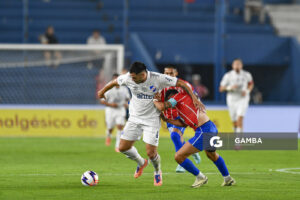 Maximiliano Gómez, de Nacional, Liga AUF Uruguaya. Estadio Gran Parque Central.