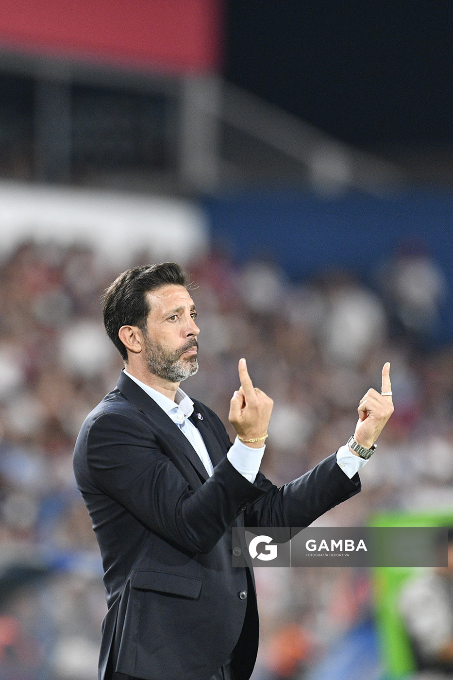 Jorge Bava, director técnico de Nacional, Liga AUF Uruguaya. Estadio Gran Parque Central.