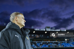 Diego Aguirre, director técnico de Peñarol, Liga AUF Uruguaya. Estadio Centenario.