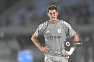 Ramiro Brazionis, de Racing, Copa Conmebol Sudamericana. Estadio Centenario.