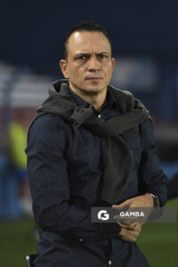 Alejandro Restrepo, director técnico de Independiente Medellín, Copa Conmebol Libertadores. Estadio Gran Parque Central.