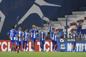 Bruno Larregui, de Juventud, Copa Conmebol Libertadores. Estadio Gran Parque Central.