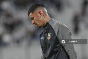 Diego Segovia, golero de Deportivo Maldonado, Liga AUF Uruguaya. Estadio Domingo Burgueño.