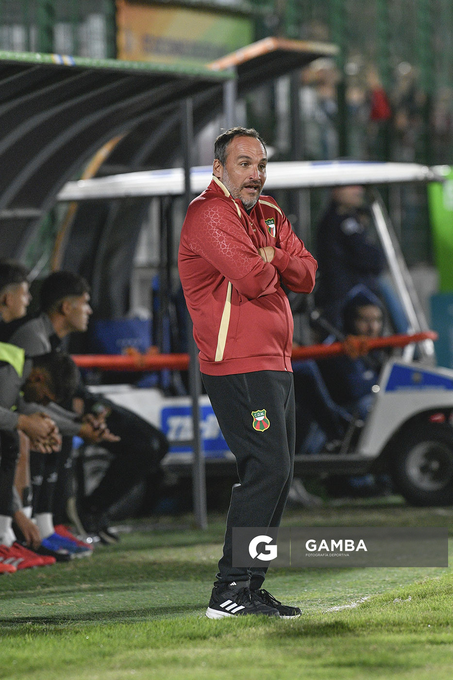 Gabriel Di Noia, director técnico de Deportivo Maldonado, Liga AUF Uruguaya. Estadio Domingo Burgueño.