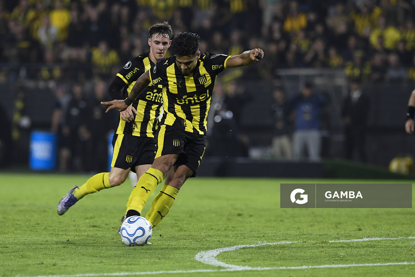 Matías Arezo, de Peñarol, žnnCopa Conmebol Libertadores. Estadio Campeón del Siglo.