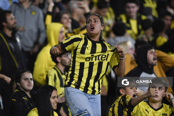 Hinchas de Peñarol. Copa Conmebol Libertadores. Estadio Campeón del Siglo.