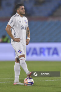 Maximiliano Gómez, de Nacional, Liga AUF Uruguaya. Estadio Centenario.