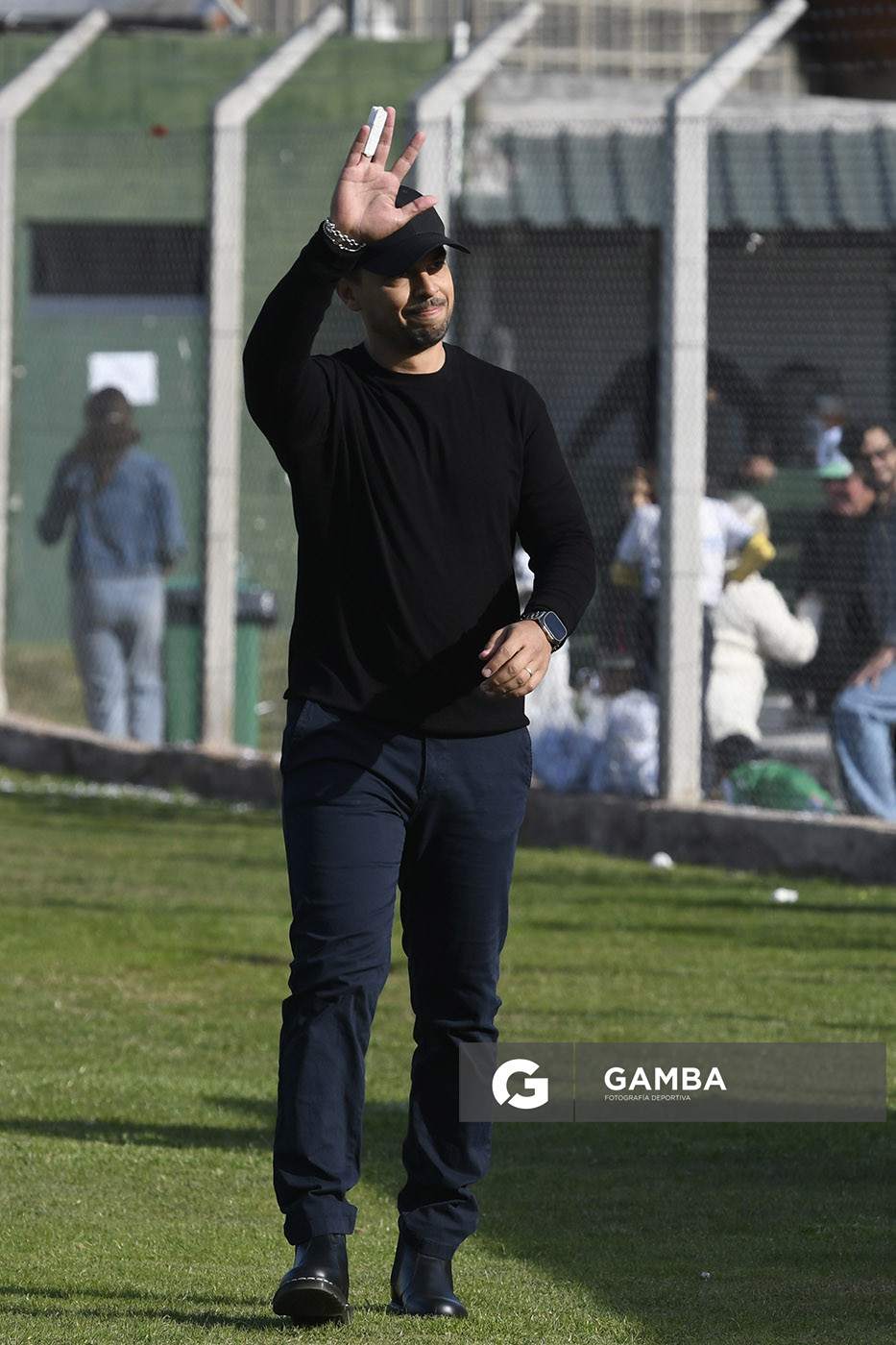Cristian Chambian, director técnico de Racing, Liga AUF Uruguaya. Estadio Parque Osvaldo Roberto.
