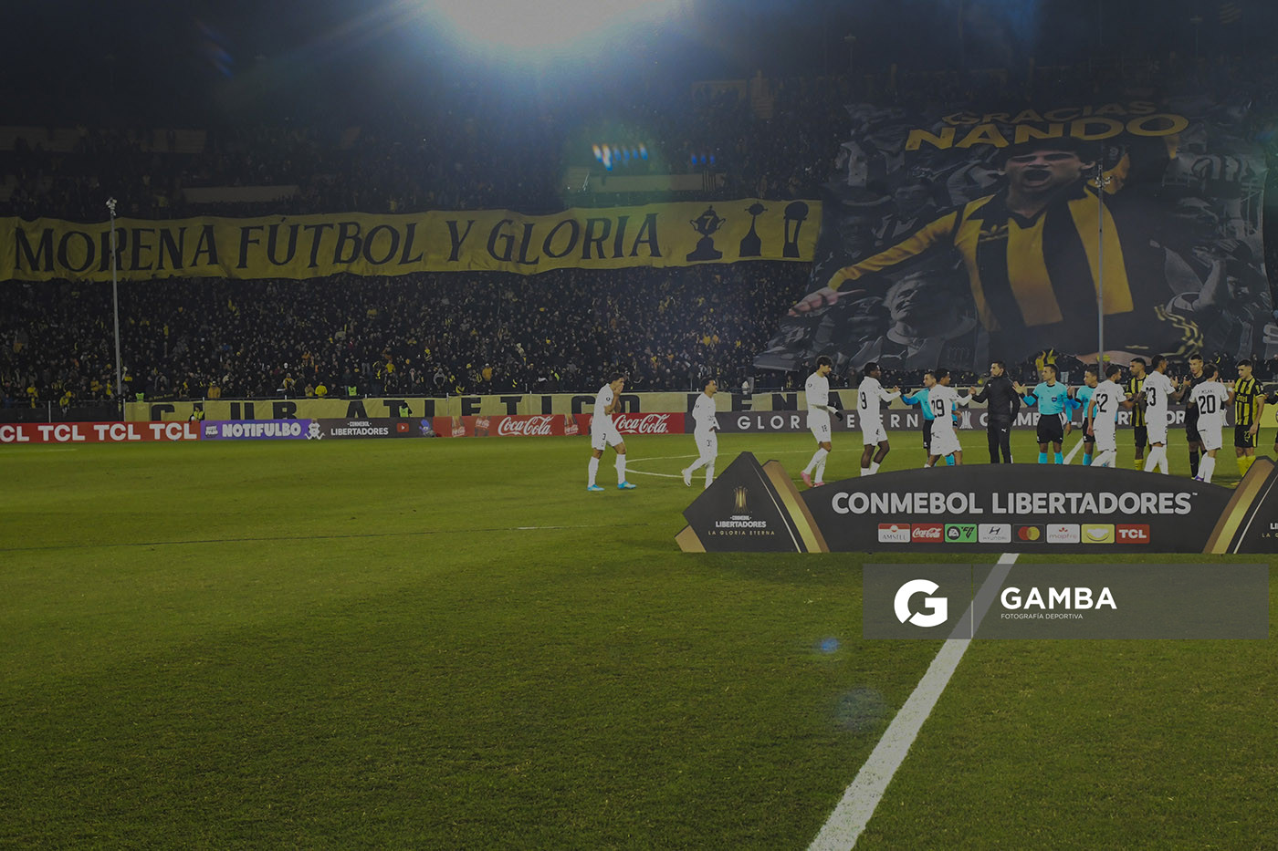 Homenaje a Fernando Morena. Copa Conmebol Libertadores. Estadio Campeón del Siglo.