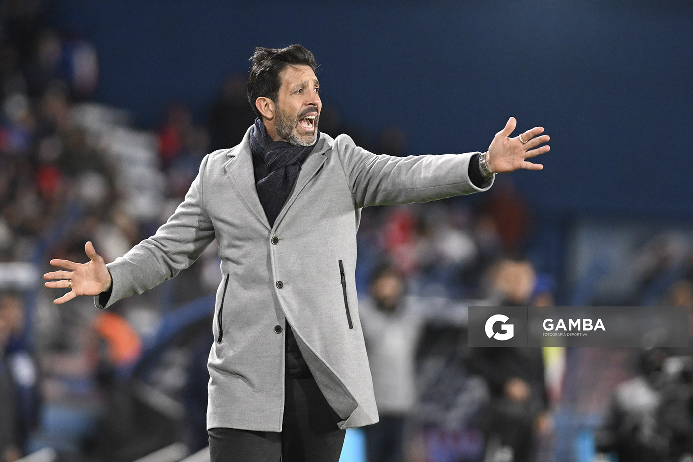 Jorge Bava, director técnico de Nacional, Copa Conmebol Libertadores. Estadio Gran Parque Central.